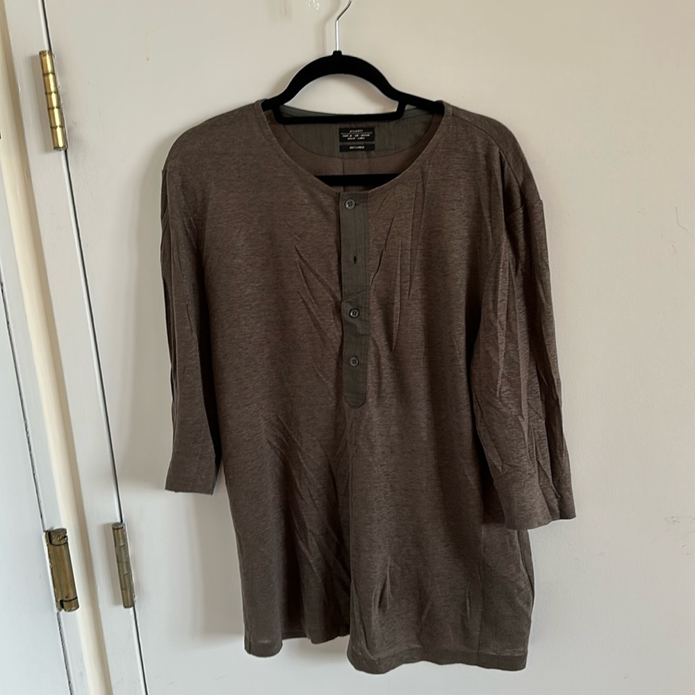 All Saints Mens Linen Half Sleeve Shirt size M